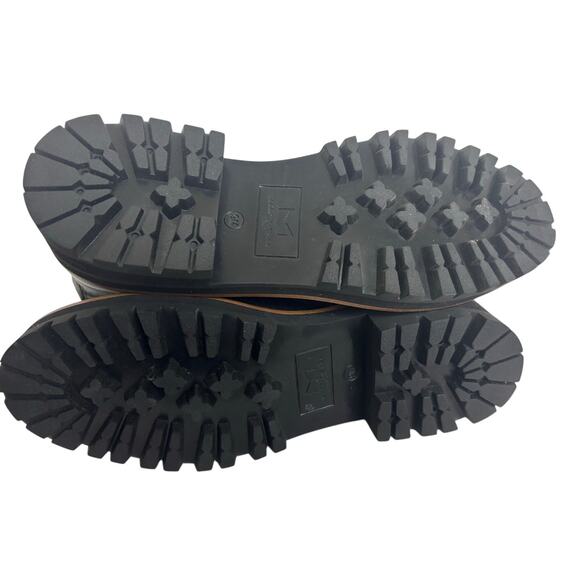 Marc Fisher LTD  Izzie Shearling Lug Sole Black Lace Up Ankle Boot Size 9 NEW - Picture 9 of 11